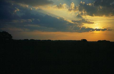 Sunset von Florida Turnpike bei Ocala